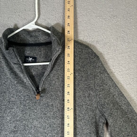 Marc Ecko Quarter Zip Sweater Men’s Size Medium Heather Gray Pullover - Picture 8 of 12